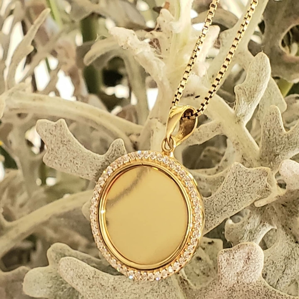 14K real yellow gold pendant